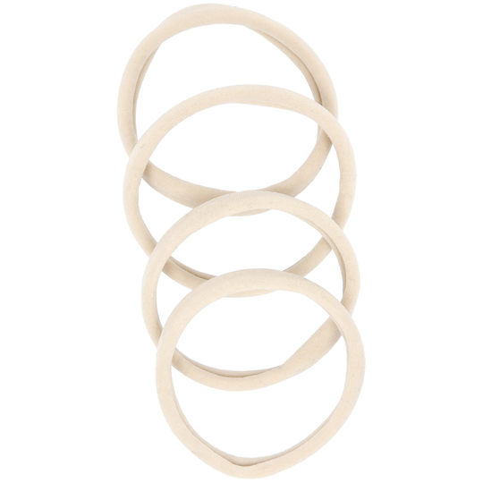 LYKO 4-pack Soft Hair Ties White