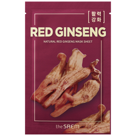 The Saem Natural Red Ginseng Mask Sheet Mascarilla Ginseng Rojo 2