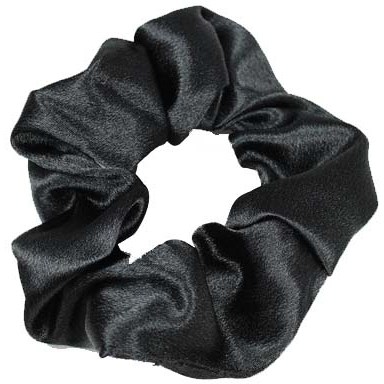 LYKO Yksivärinen silkkiscrunchie Black