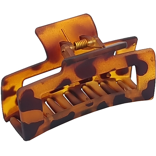 LYKO Matte Rectangular Clip Transperant Brown