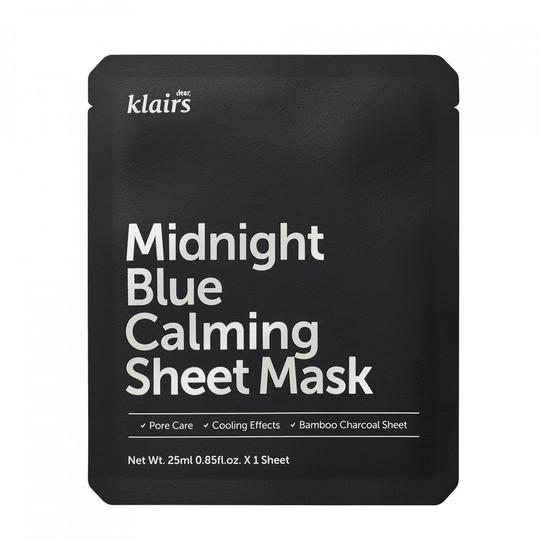 Midnight Blue Calming Sheet Mask, 25 ml Klairs Kasvonaamiot