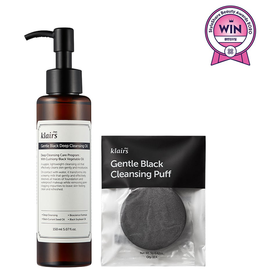 Deep cleansing Oil & Puff Set, Klairs Ihonpuhdistus