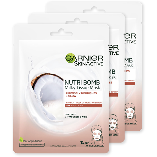 Garnier Skin Active Nutri bomb tissue mask Trio