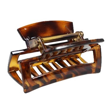 LYKO Suorakulmainen hiusklipsi Transparent Brown