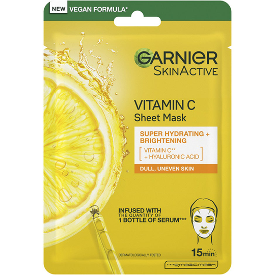 Skin Active Vitamin C Sheet Mask, 28 g Garnier Kangasnaamiot