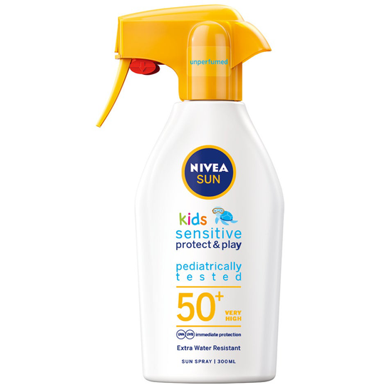Kids Sensitive Protect Trigger Spray SPF50+, 300 ml Nivea Äidille & Vauvalle
