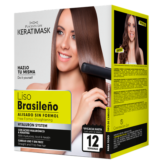 Be natural Plife Keratimask Kit Liso Brasileño ( Kit Retail ) 24