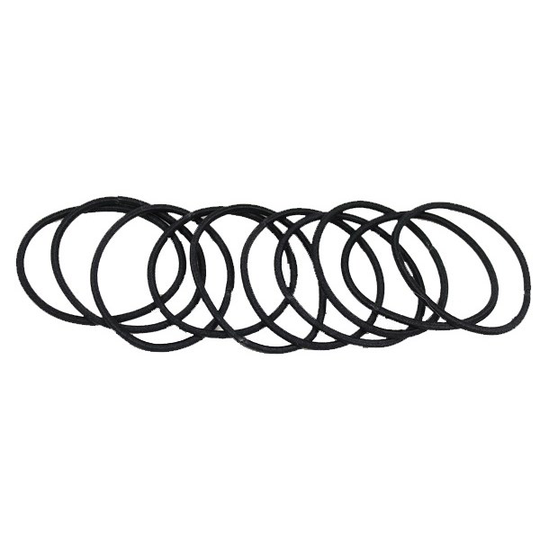 LYKO 10 Pack Yksivärisiä hiuslenkkejä Black