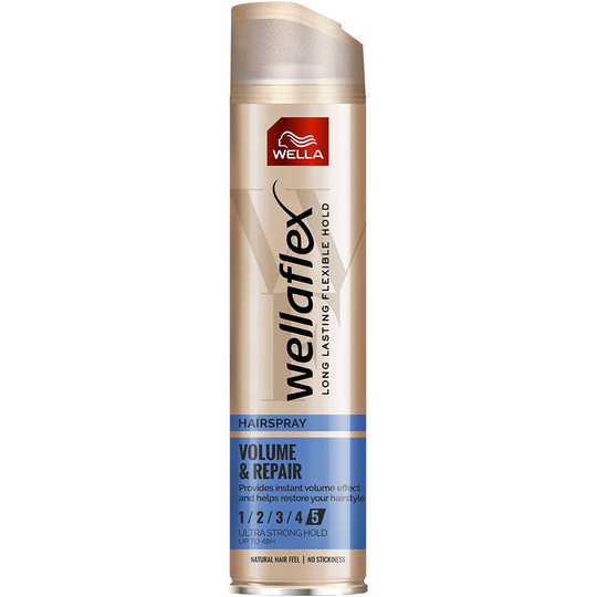 WellaFlex Hairspray Volume & Repair Ultra Strong, 250 ml Wella Styling Muotoilutuotteet