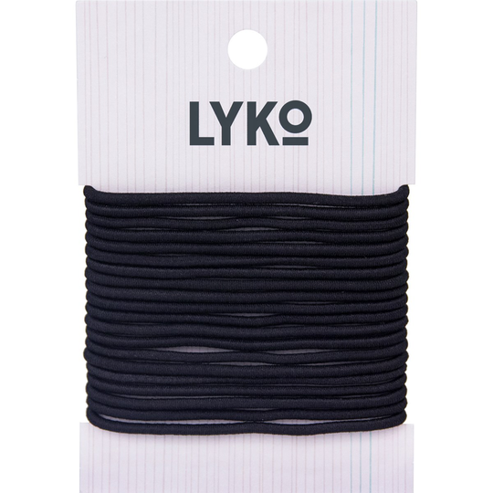 LYKO Hair Tie Black 20-Pack