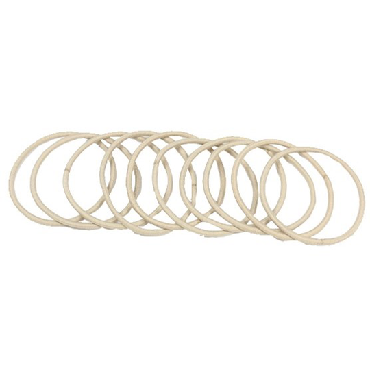 LYKO 10 Pack Yksivärisiä hiuslenkkejä Beige