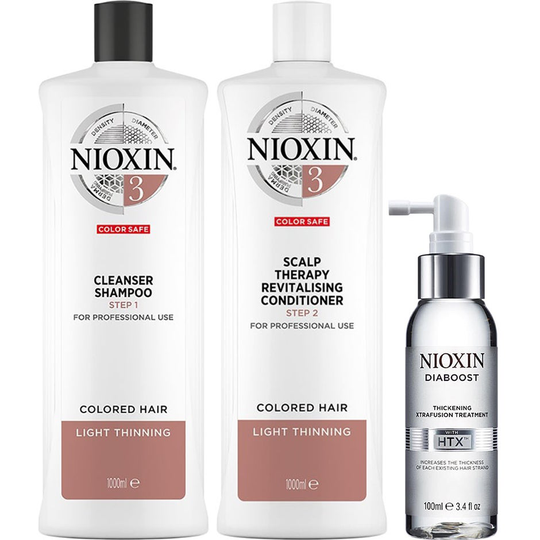 System 3 Trio For Colored Hair, Nioxin Shampoo