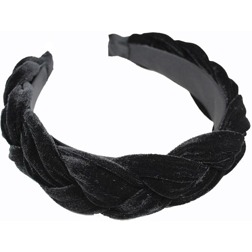 LYKO Diadem Braided Velvet Black