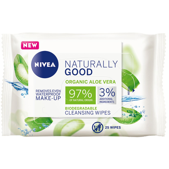 Naturally Good Wipes, 25 pcs Nivea Meikinpoistoaine