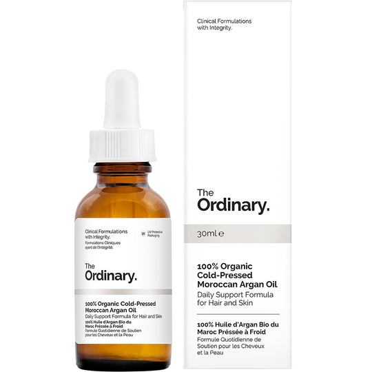 The Ordinary 100% Organic Cold-Pressed Moroccan Argan Oil, 30 ml The Ordinary Hiusöljyt
