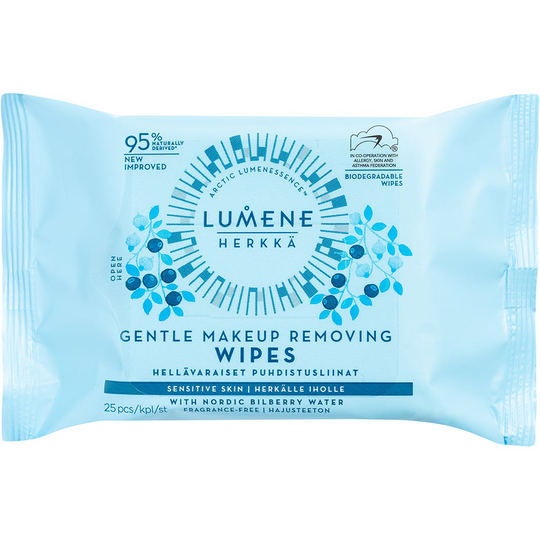 HERKKÄ Gentle Makeup Removing Wipes, Lumene Ihonpuhdistus