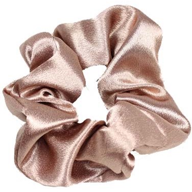 LYKO Yksivärinen silkkiscrunchie Brown