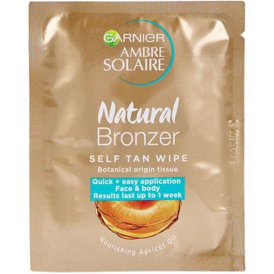 Garnier Ambre Solaire Natural Bronzer Self Tan Wipe 6 ml