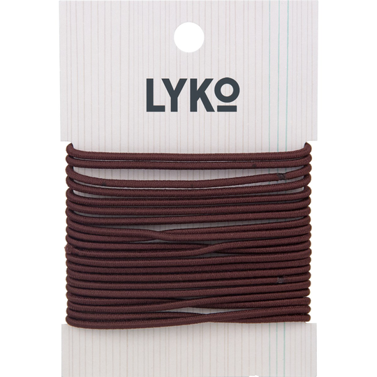 LYKO Hair Tie Brown 20-Pack
