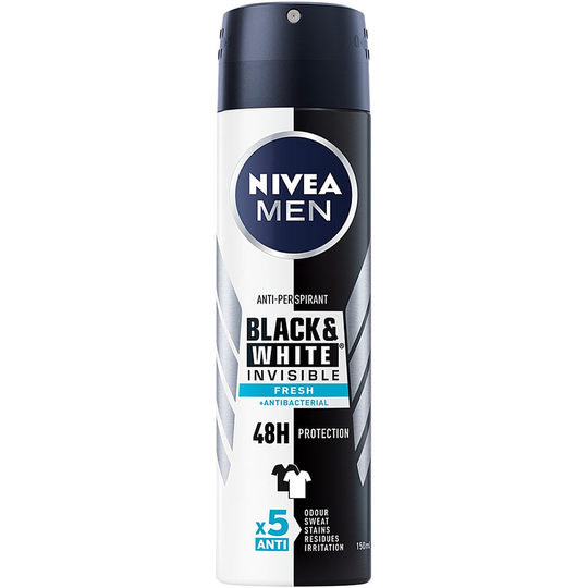 MEN Invisible Black & White, 150 ml Nivea Miesten deodorantit