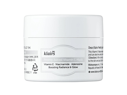 Klairs Freshly Juiced Vitamin E Mask, 15 ml Klairs Kasvonaamiot