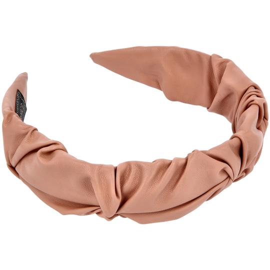 LYKO Flätat Diadem I Imitationsläder Rosa