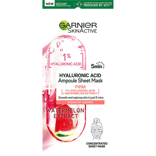 Hyaluronic Acid Ampoule Sheet Mask, 15 g Garnier Kangasnaamiot
