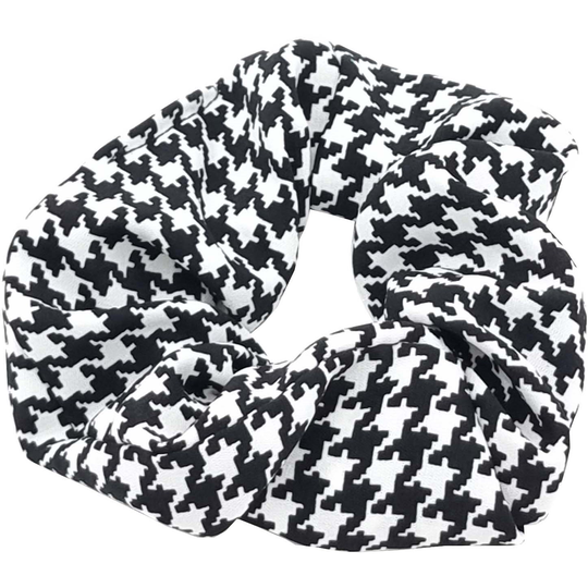 LYKO Hundtandsmönstrad scrunchie Svart