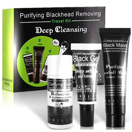 SHILLS Activated Charcoal Purifying Blackhead Removing Travel kit