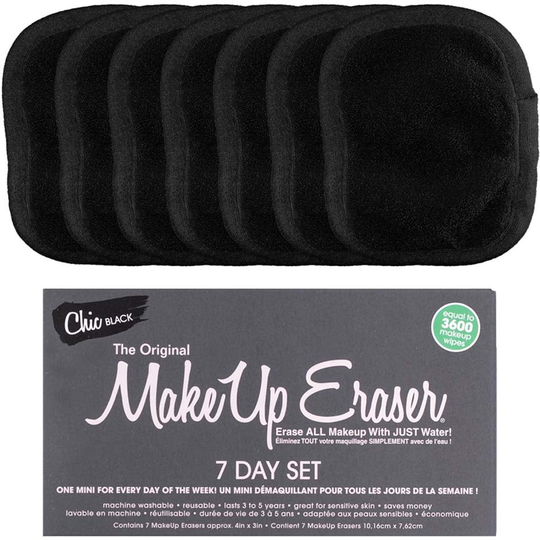 Chic Black 7-day Set, MakeUp Eraser Ihonpuhdistus