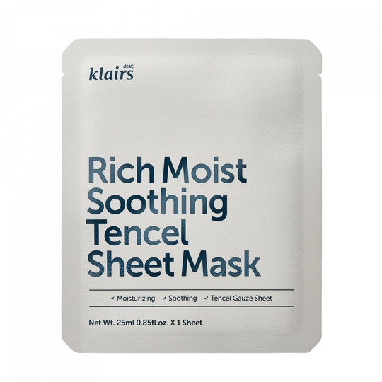 Rich Moist Soothing Tencel Sheet Mask, 25 ml Klairs Kasvonaamiot