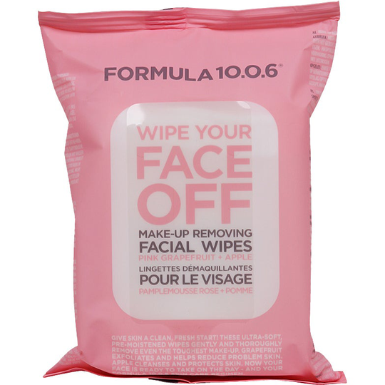 Formula 10.0.6 Wipe Your Face Off Make-Up Removing Facial Wipes, Formula 10.0.6 Ihonpuhdistus