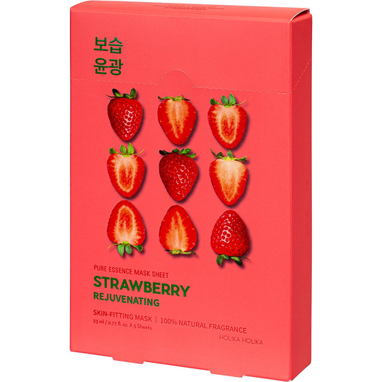 Pure Essence Mask Sheet Pack Strawberry, Holika Holika Kasvonaamiot