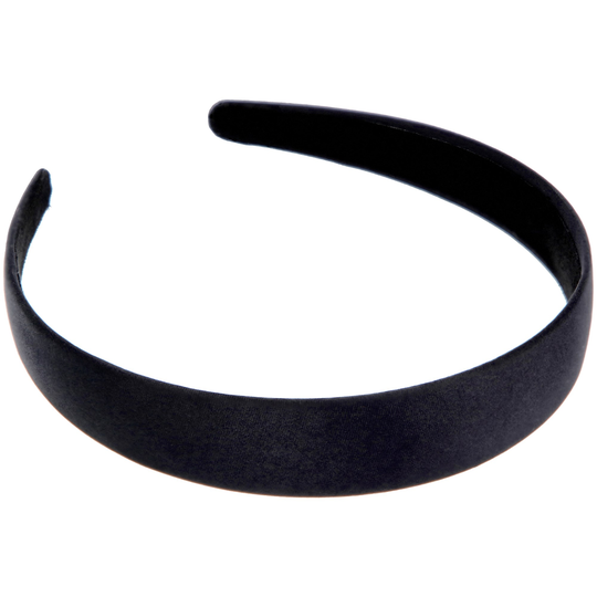 LYKO Diadem i satinlook 2,5 cm Svart