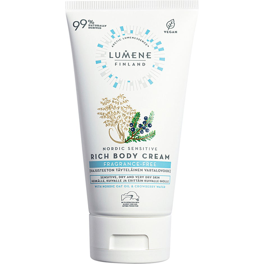 Nordic Sensitive Fragrance-free Rich Body Cream, 150 ml Lumene Vartalovoiteet