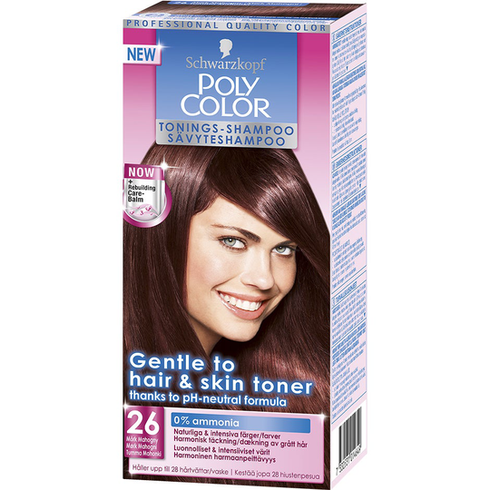 Schwarzkopf Poly Color Toning Shampoo, 26 - Dark Mahogany, Schwarzkopf Hiusvärit