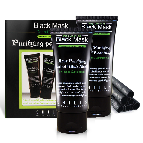SHILLS Activated Charcoal Purifying peel-off Black Mask x 4 100 m