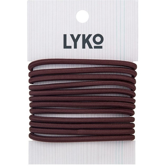 LYKO Hair Tie Brown 12-Pack