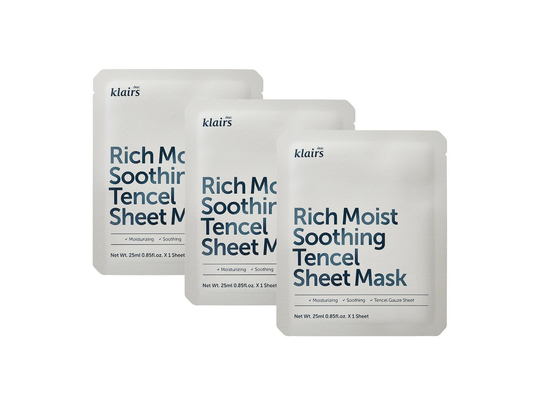 Klairs Rich Moist soothing sheet mask, Klairs Kangasnaamiot